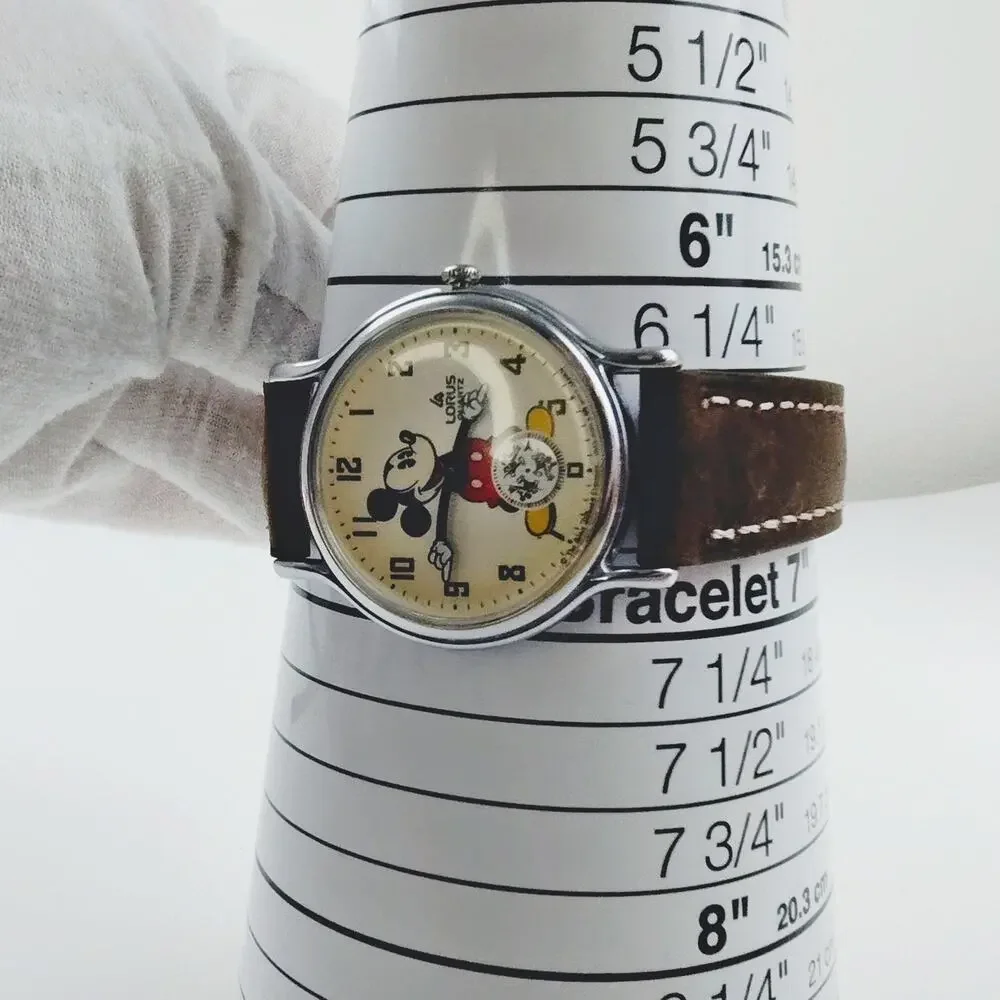 Disney Lorus Mickey Mouse VTG Compass Watch RARE H2F